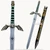 42" Bamboo Black Green Master Sword Legend Replica Costume Blade Cosplay Prop