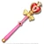19.5" Foam Heart Spiral Moon Wand Magical Girl Hero Costume Anime Cosplay Prop