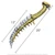 20" Spite Foam Dragon Dagger Costume Dogma Game Cosplay Prop Gold