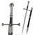 37.5" Medieval Crusader Chivalry Knight's Arming Sword with Scabbard Movie Replica