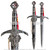 Black Robin Hood Dagger Historical Medieval Short Crusader Swrod with Scabbard