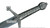 14" Medieval Knight Scottish Claymore Short Sword Historical Dagger with Sheath