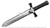 18" Fantasy Dark Knight Dagger LARP Foam Short Sword Latex Game Weapon Cosplay