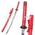 Red BIOHAZARD Z Apocalypse Katana Sword Zombie Printed Along Sharp Blade & Scab