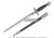 16" Renaissance Stiletto Dagger Short Sword with Sheath