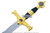 Short King Solomon Sword Fantasy Medieval Dagger with Scabbard