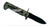 Green Camo Bayonet Assisted Opening Ribbed Handle Drop Point Knife