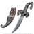 Red 9" Fantasy Dagger Dueling Dragons Blade Long Fighting Decorative Display