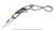 Kerry Horn Black Handle Key Chain Pocket Folding Knife
