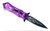 Purple Screaming Reaper Skull Assisted Open Pocket Folding Knife Glass Breaker