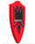 Medieval Crusader Knight German Twin Eagle Foam Shield Red w/ Hook and Loop Straps LARP
