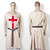Medieval Crusader Surcoat Red Cross Tunic Tabard Robe Sword Belt