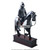Medieval Crusader Knight Warhorse Metal Statue Figurine with Display Box