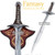 29" Polished Steel Sting Fantasy Dagger Medieval Short Sword with Display Plaque