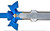 41" Blue Zelda Foam Swod Hero Link Hylian Fantasy Katana LARP Cosplay Roleplay