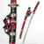 Musha 1045 Through Hardened Steel Tachi Katana Leather Handle Samurai Sword Red