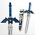 11" Mini Link Master Sword Display Letter Opener with Sheath Fantasy Dagger