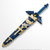 11" Mini Link Master Sword Display Letter Opener with Sheath Fantasy Dagger