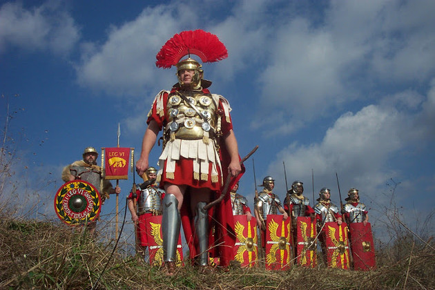 ancient roman army in battle