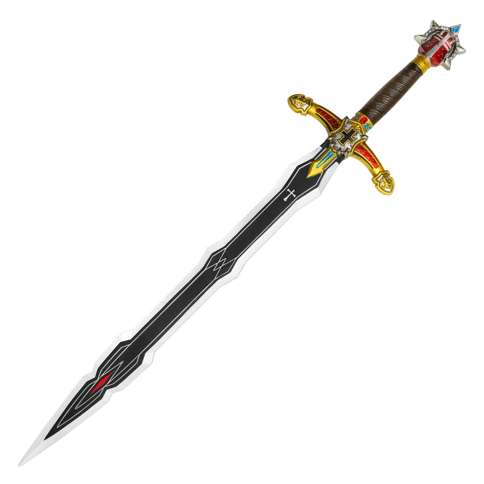 Munetoshi Inosuke Foam Sword Cosplay - 41-Inch Demon Slayer Nichirin Sword With Scabbard, Halloween Costume Prop