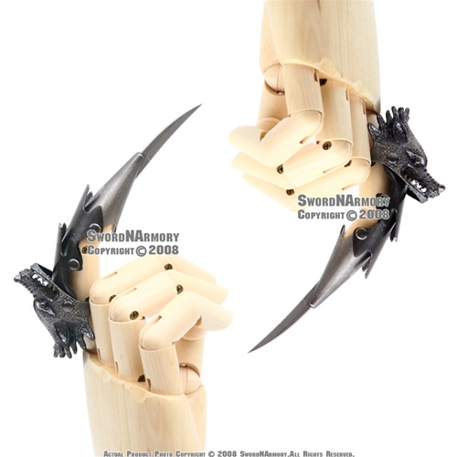 Fantasy Iron Reaver Wolf Claw Finger Blade Knife Glove