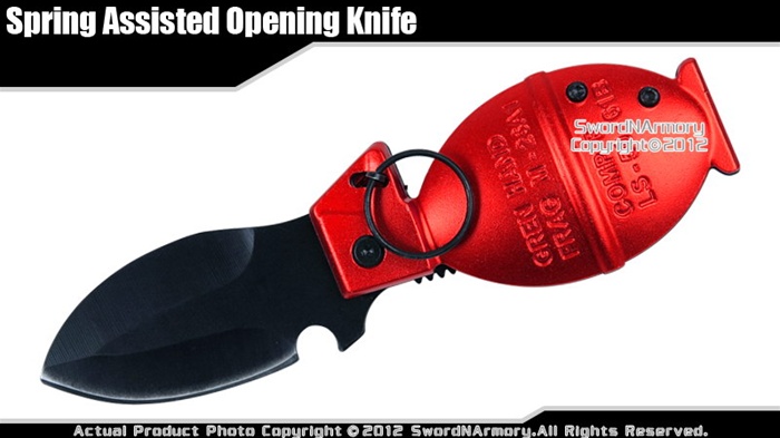 Red Spring Assist Opening Knife Pocket Folder Army Military M26A1