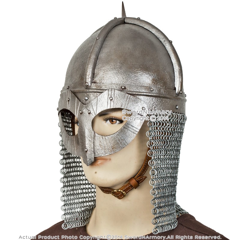 ヴァイキング　ヘルメット　Gjermundbu Functional Viking Gjermundbu Helmet with Aventail Chainmail