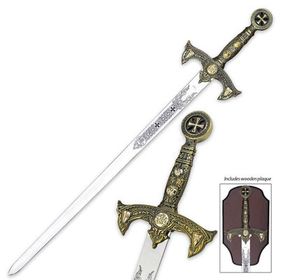 47" Medieval 12th Century Knights Templar Crusader Sword ...