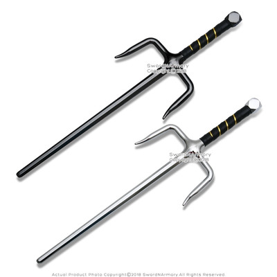 Set of 2 Martial Arts Karate Practice Sai Size from 13 to 21 Black or