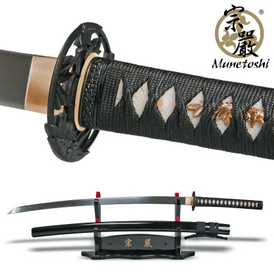 【momokuri】 Munetoshi Hira Zukuri Handmade Samurai Sword Kata 1075 Spring