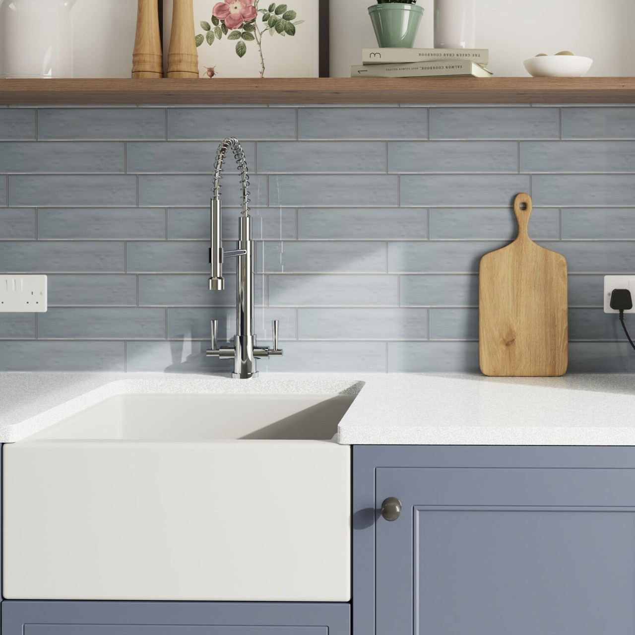 Rustic Aqua Tiles 7.5x30cm | Tile Warehouse