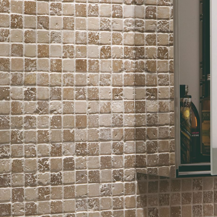 Travertine Mixed Mosaic Tiles 30.5x30.5cm | Tile Warehouse