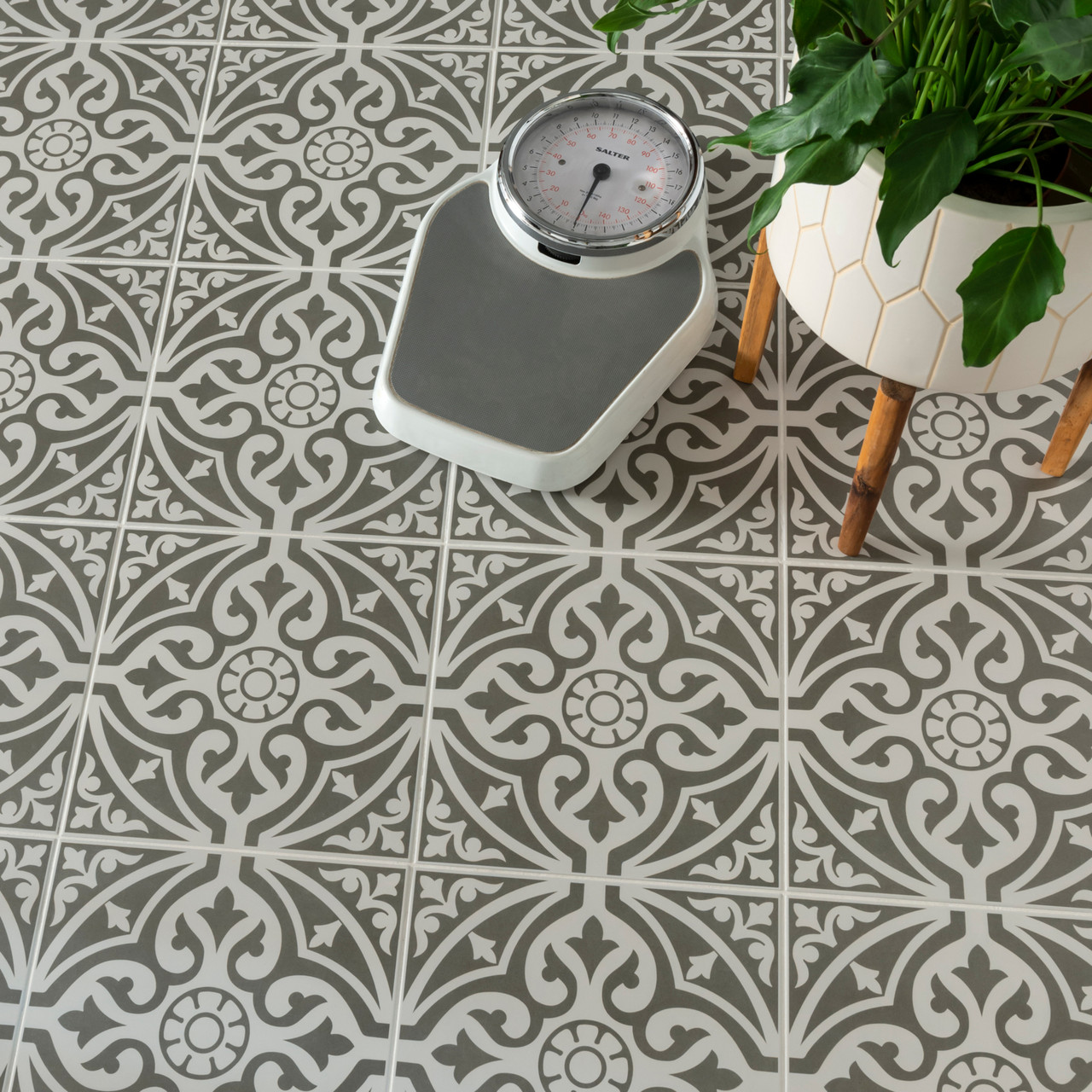 Chartwell Grey Pattern Tiles 33x33 | Tile Warehouse
