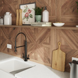 Volte Natural Oak Parquet Effect Tiles (75x75cm)