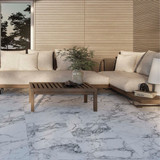 Sabine White Marble Effect Outdoor Tiles (60x60cm) 2 Pack