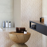 Manzila Cream Mix Chevron Mosaic Tiles