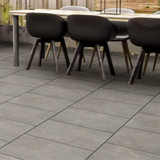 Kendal Dark Grey Cement Effect Outdoor Tiles (60x60cm) 2 Pack