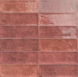 Marrakesh Berry Zellige Effect Tiles (10x30cm) [Full Size Sample]