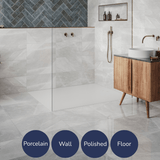 Verona Grey Polished Marble Effect Tiles (30x60cm)