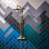 Matrix Deep Pewter Gloss Wall Tiles (9.8x19.8cm)