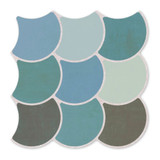 Scales Teal Matt Mix 30.7x30.7cm
