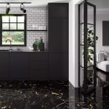 Black Marble Golden Bordeaux Polished Wall & Floor Tile (60x120cm)