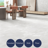 Elegant Polished Onyx Effect White Tiles (60x60cm)