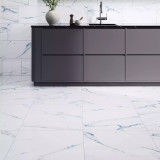 Apollo Blue Calacatta Polished Marble Effect Tiles (60x60cm) Pallet (132 Tiles 48m2)
