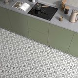 Heritage Victorian Charcoal Pattern Tiles (20x20cm)