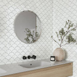 Aragon White Mosaic Tile (25.9x27.3cm)