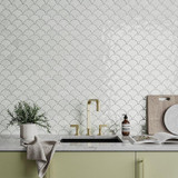 Aragon White Mosaic Tile (25.9x27.3cm)