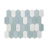 Picket Mix Mint Mosaic Tile (25.4x33.6cm)