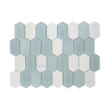 Picket Mix Mint Mosaic Tile (25.4x33.6cm) [Full Size Sample]