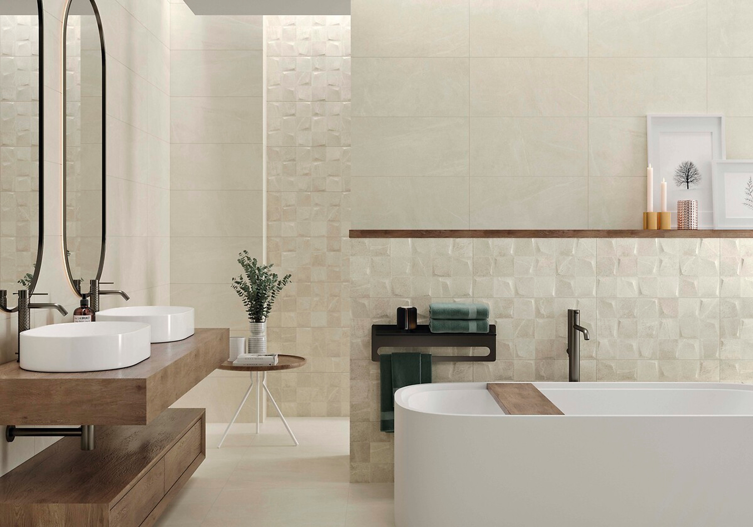 Bellevue Ivory Feature Décor Tiles 30x60 Tile Warehouse